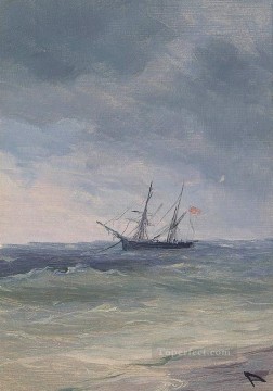 緑の水の帆船 ロマンチックなイワン・アイヴァゾフスキー ロシア Oil Paintings